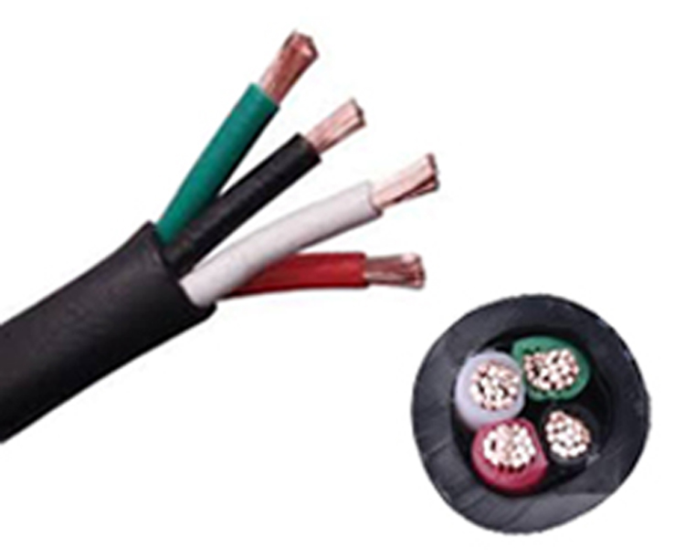 14/4 Black Stranded Mini Split Ductless System Communication Wire 14 Gauge 4 Conductor, Per Foot